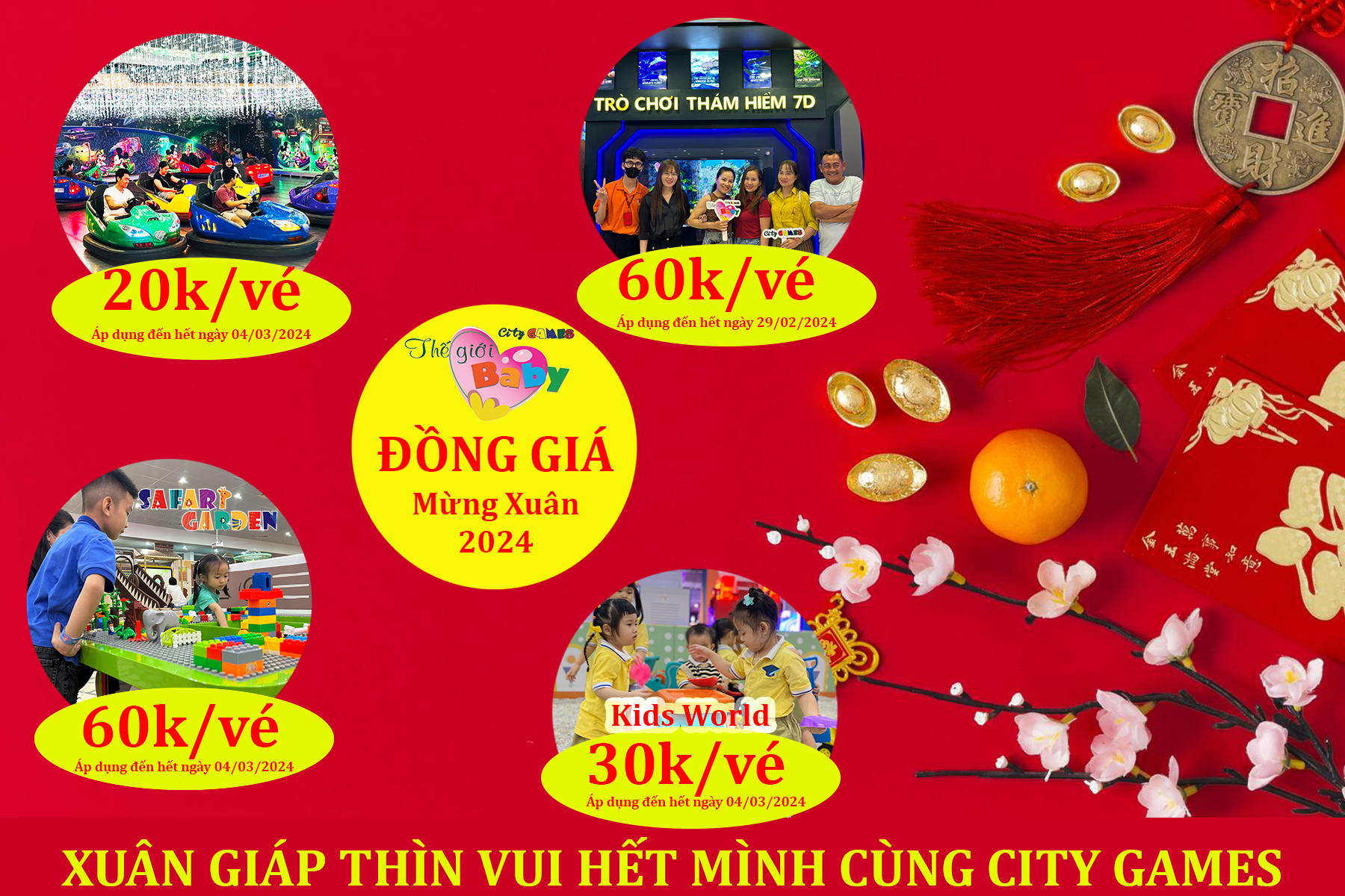 Đồng giá chào xuân giá cực sốc tại City Games và City Games Plus