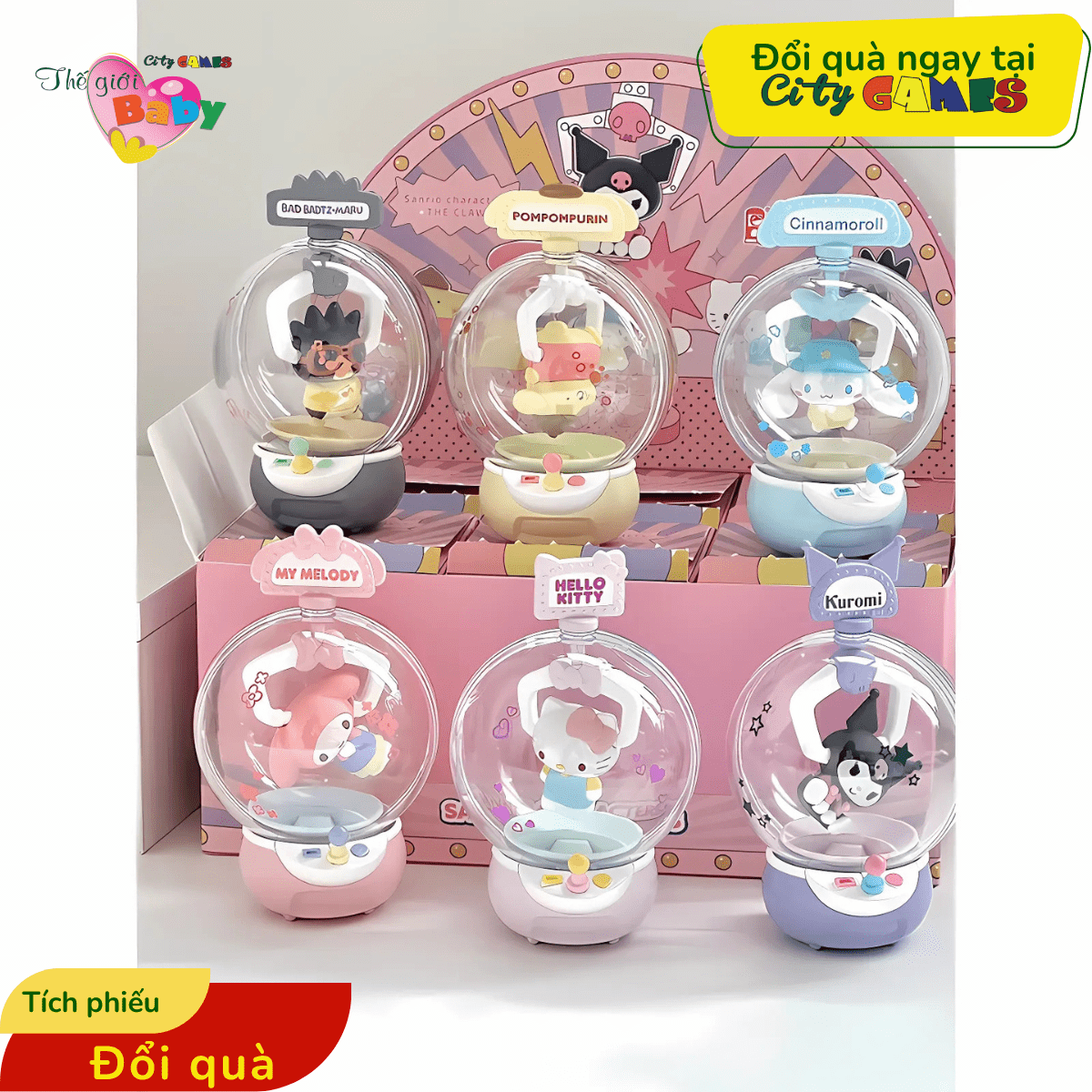 BLIND BOX SANRIO MÁY GẮP THÚ - CITY GAMES