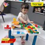 BỘ BÀN ĐA NĂNG LẮP RÁP LEGO 2 MẶT CHO BÉ