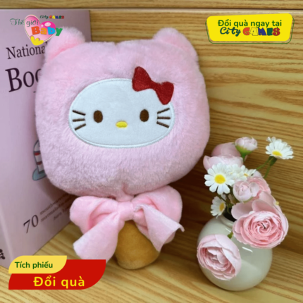 Gấu Bông HelloKitty Hồng