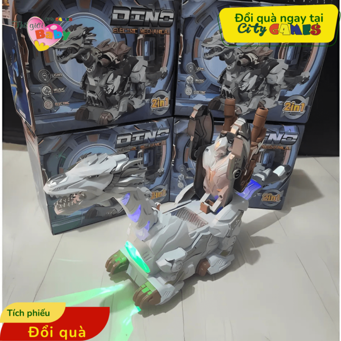 KHỦNG LONG BIẾN HÌNH DINO ELECTRIC MECHANICAL CITY GAMES