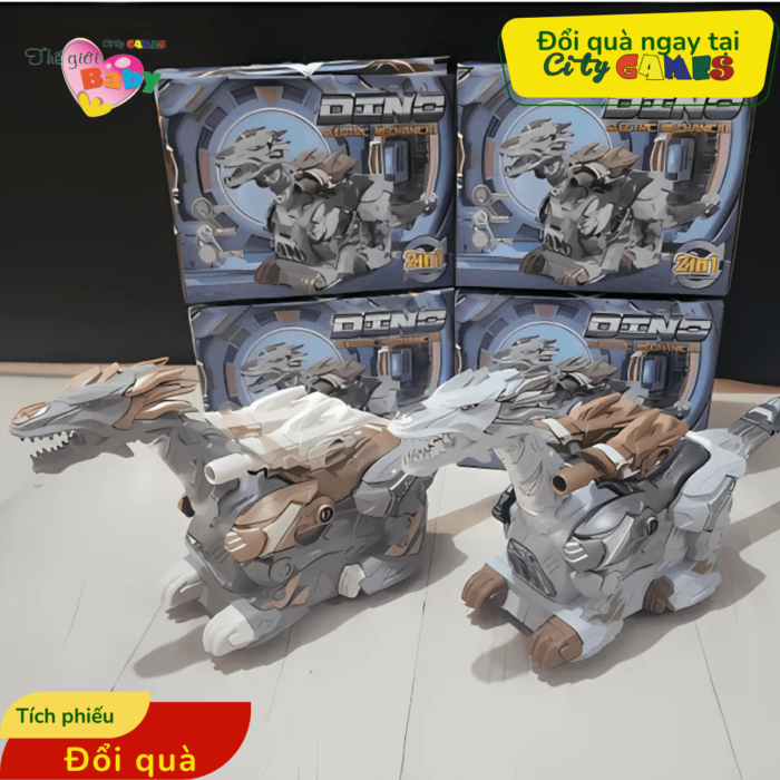 KHỦNG LONG BIẾN HÌNH DINO ELECTRIC MECHANICAL CITY GAMES