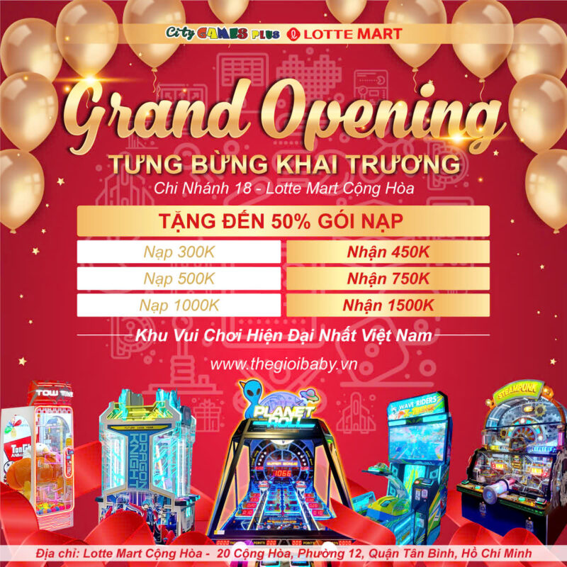 City Gaems Plus Khai Trương Lotte Mart Cộng Hòa