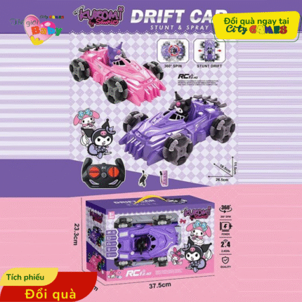 Xe Điều Khiển Từ Xa Kuromi RC 2.4GHz – Phiên bản Sanrio