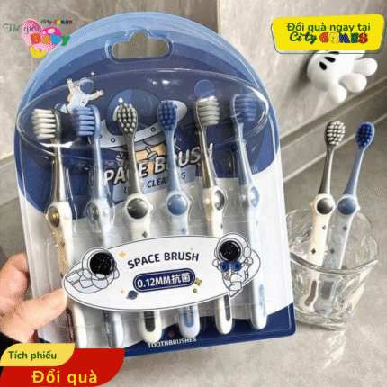 COMBO 6 BÀN CHẢI SPACE BRUSH LÔNG MỀM CHO CÁC BÉ