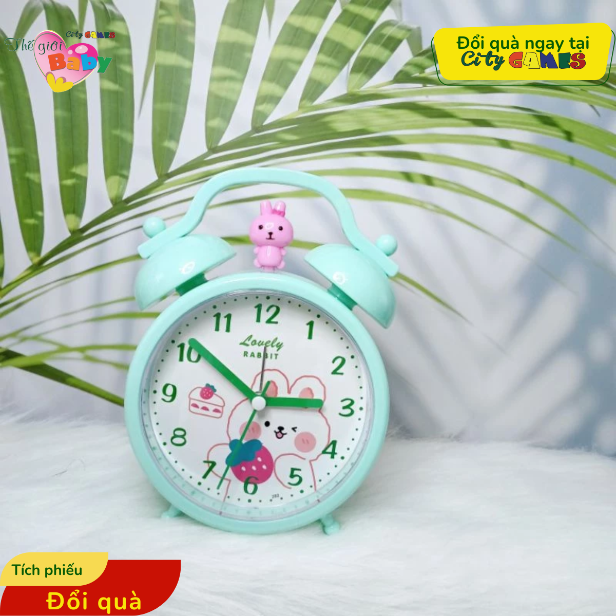 ĐỒNG HỒ BÁO THỨC HÌNH THỎ DỄ THƯƠNG