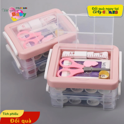 Hộp Dụng Cụ May Vá Mini 3 Tầng
