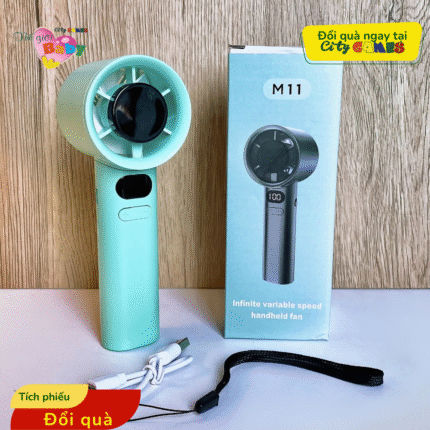 QUẠT MINI CẦM TAY MÀN HÌNH LED – MÁT MẺ MỌI LÚC MỌI NƠI