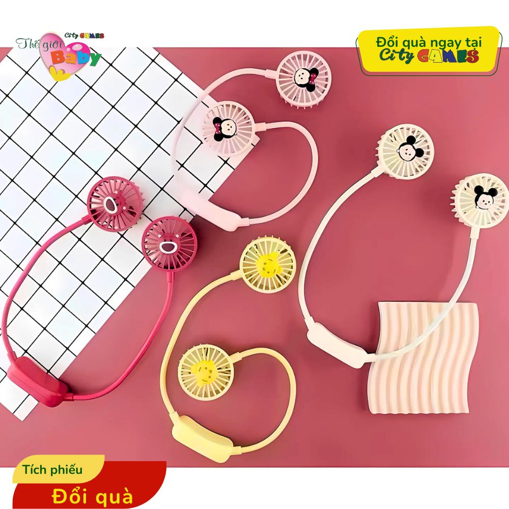 QUẠT ĐEO CỔ MINI 2 ĐẦU – MÁT LẠNH TỨC THÌ
