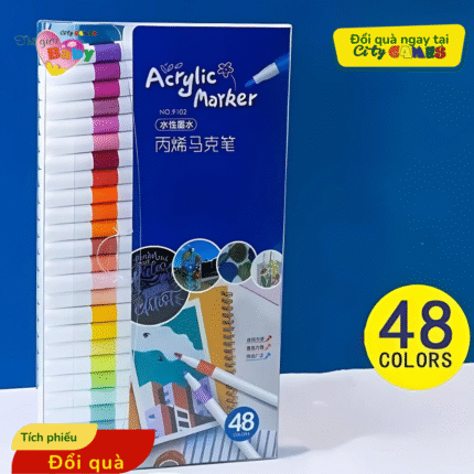 BỘ BÚT SƠN ACRYLIC 48 MÀU – SÁNG TẠO THỎA THÍCH