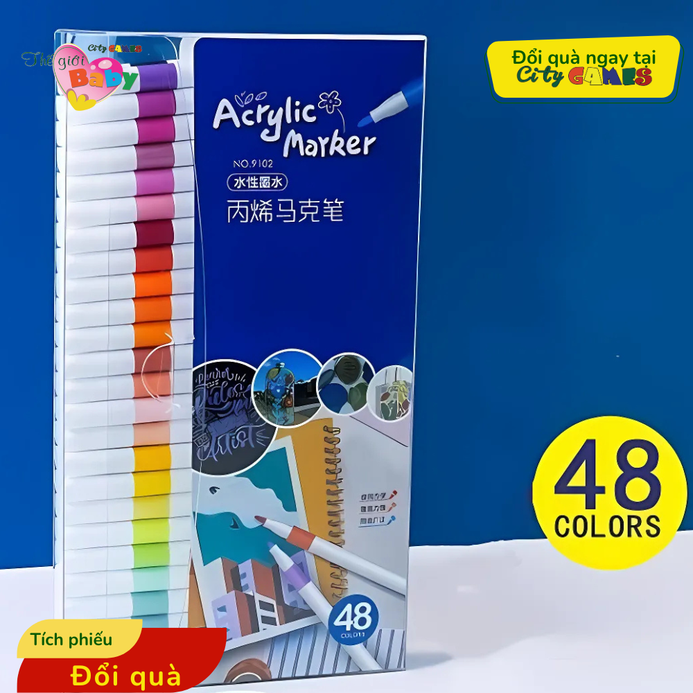BỘ BÚT SƠN ACRYLIC 48 MÀU – SÁNG TẠO THỎA THÍCH