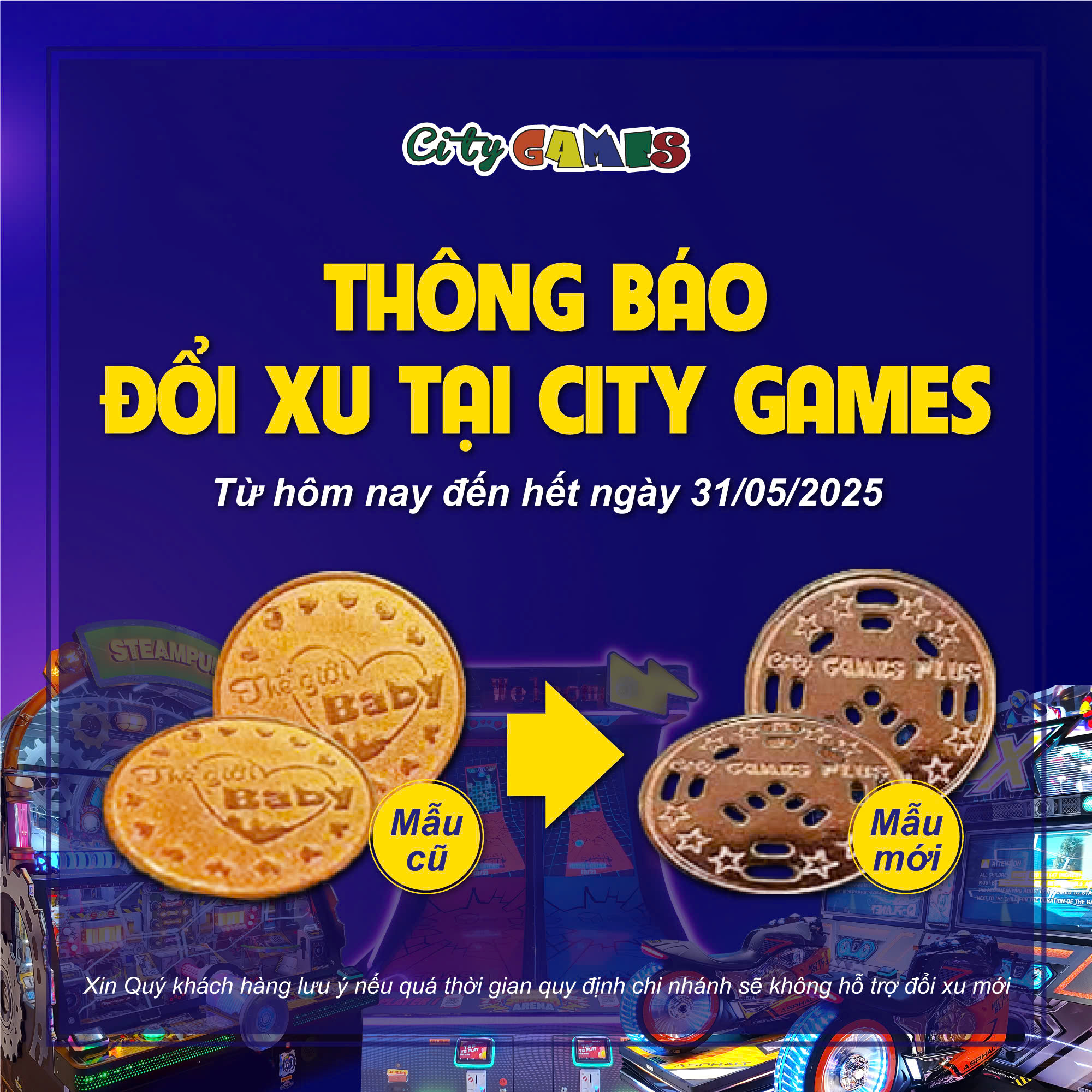 ĐỔI XU MỚI TẠI CITY GAMES