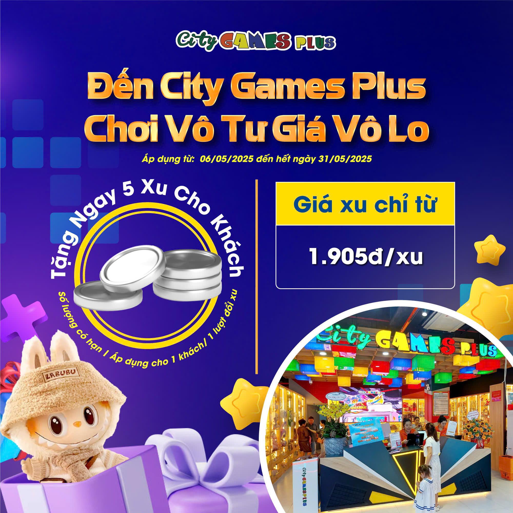 ĐẾN CITY GAMES PLUS - CHƠI VÔ TƯ GIÁ VÔ LO